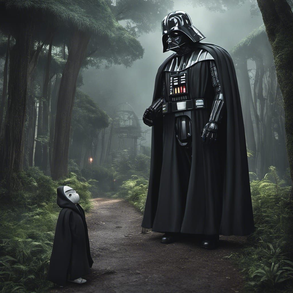 Darth Vader as Totoro in Studio Ghibli Style