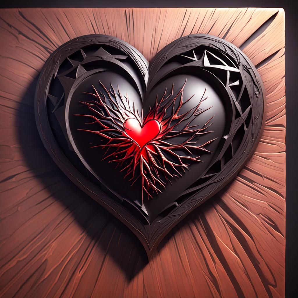 Scarred Heart Chalk Art in Unreal Engine