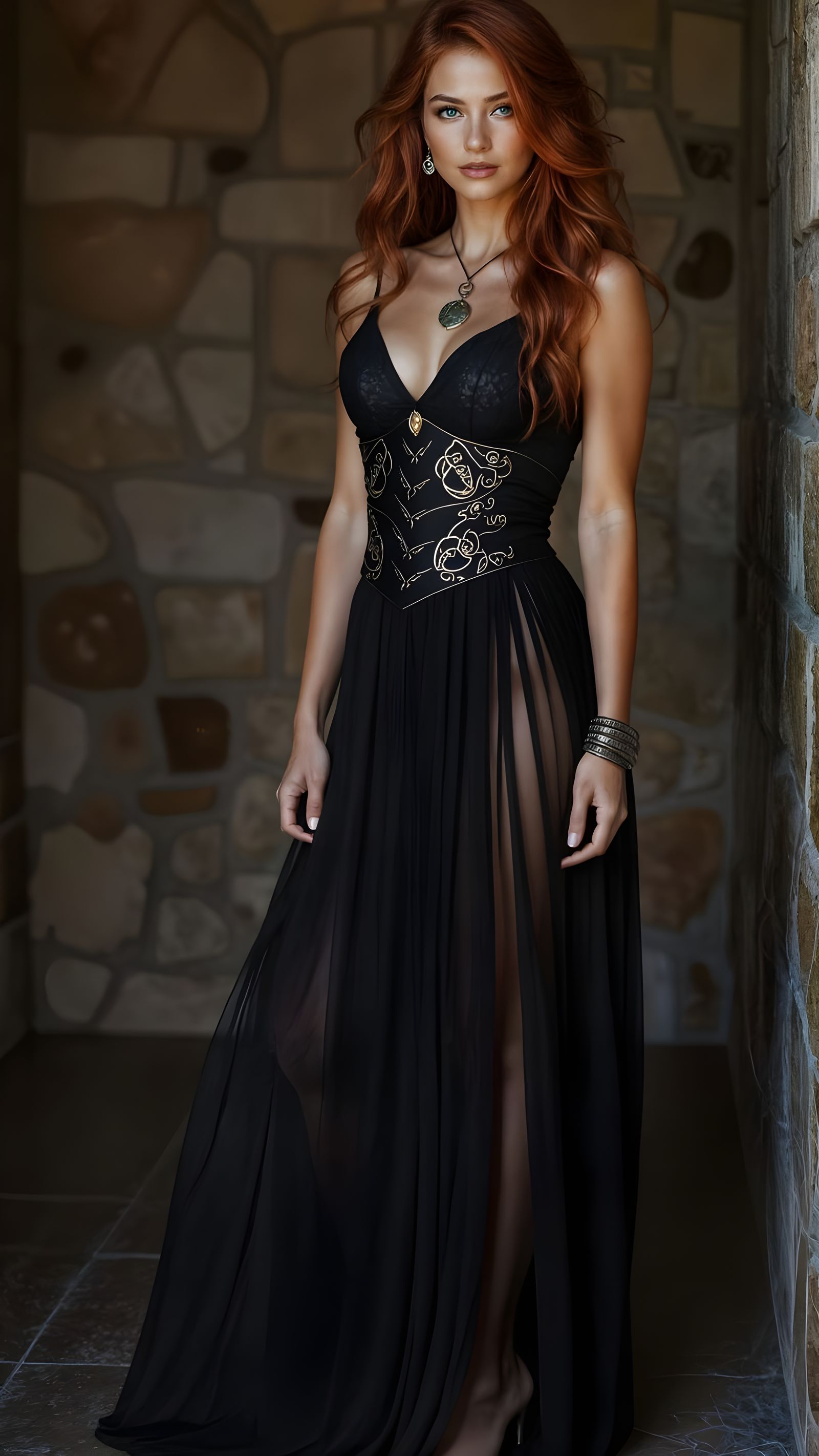 Mystical Goddess of Shadows in Elegance and Power