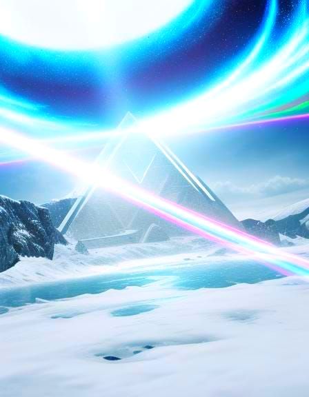 Cathedral Laser Beam Spell in Hyperrealistic Style