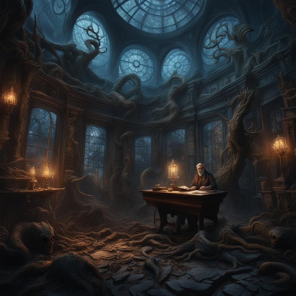 Lovecraft and the Great Old Ones: Detailed Matte Painting