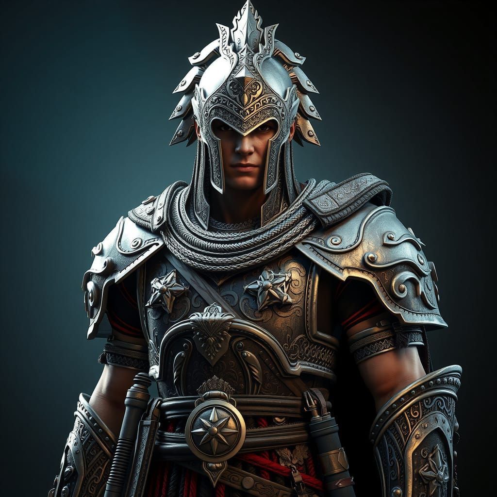 Anakim Leader in Detailed Armor, Unreal Engine 3D Render