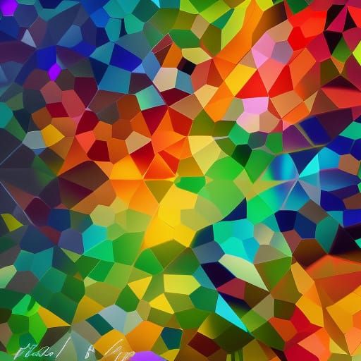 Colorful Diamond Close-up in Hyperdetailed Unreal Engine Art