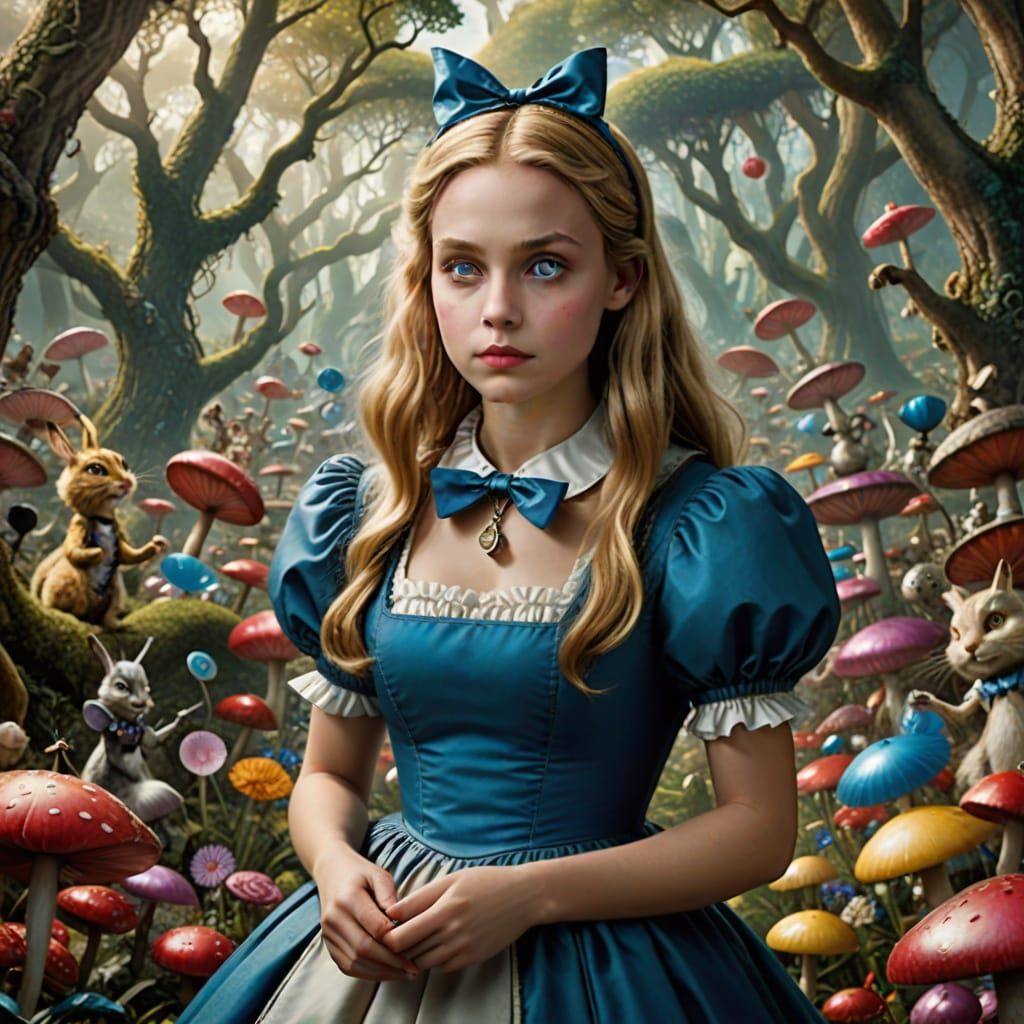 Alice in Wonderland AI Image