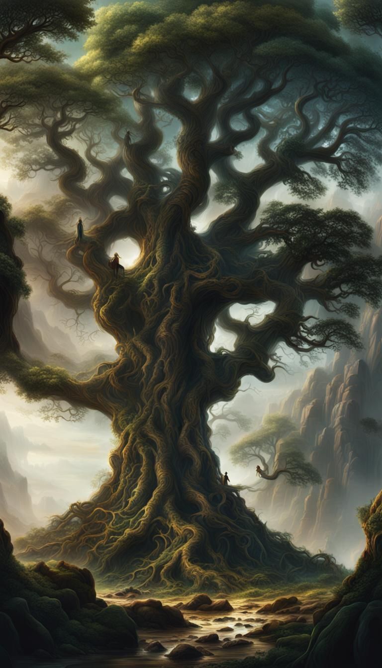 Dramatic Tree of Life Digital Matte Painting