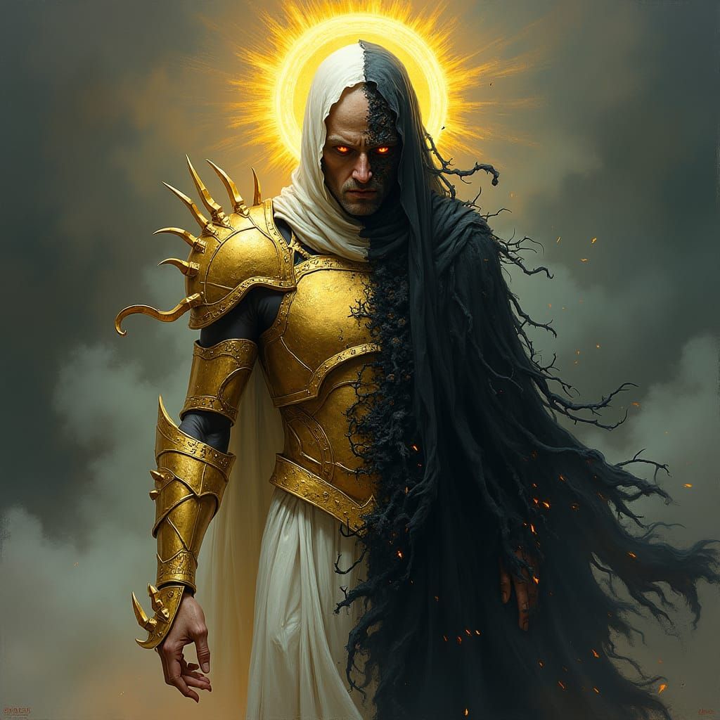 Tormented Light and Darkness in Dramatic Illustration