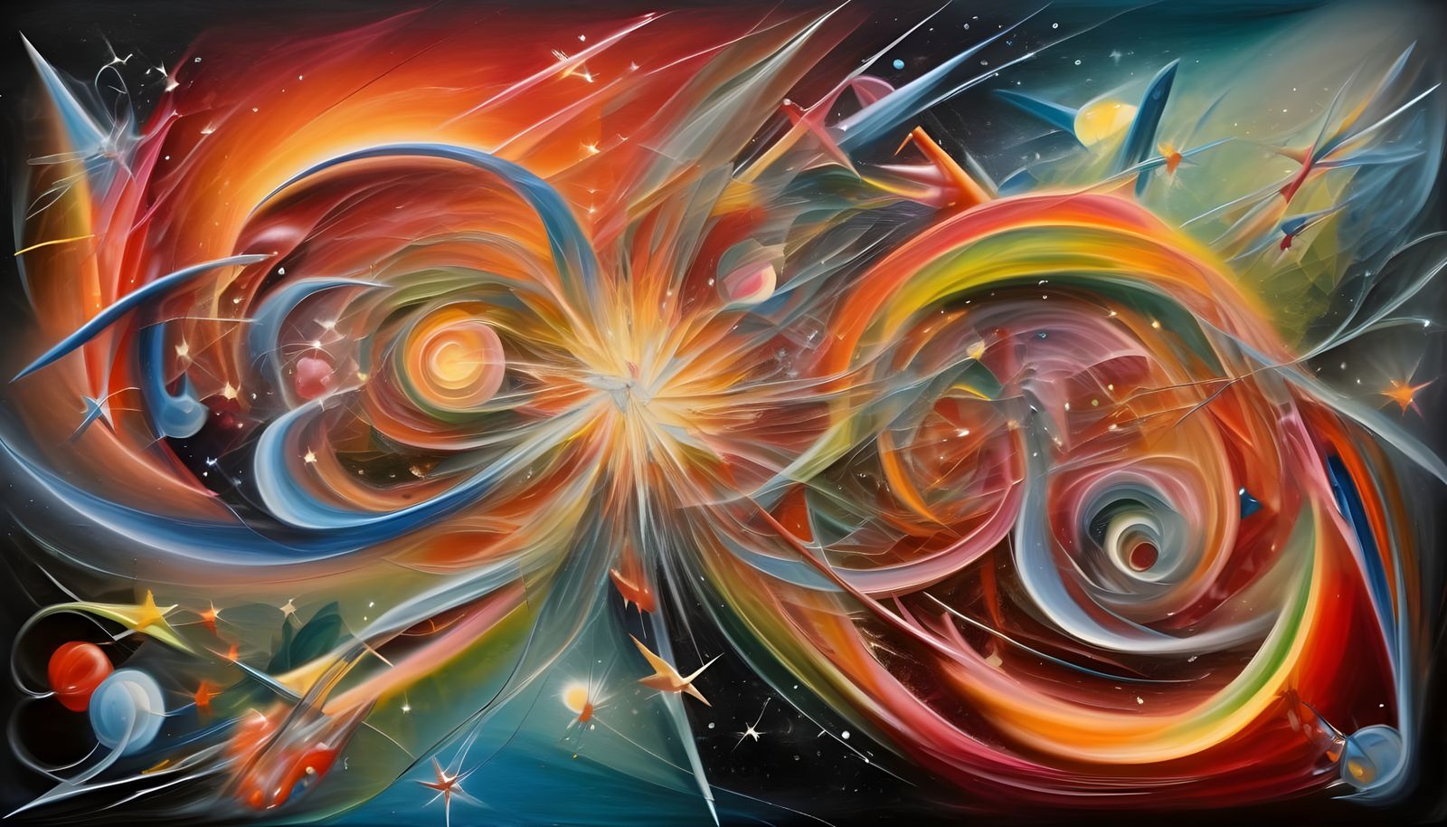 Surrealist Dreamscape of Interacting Plasma Vortexes