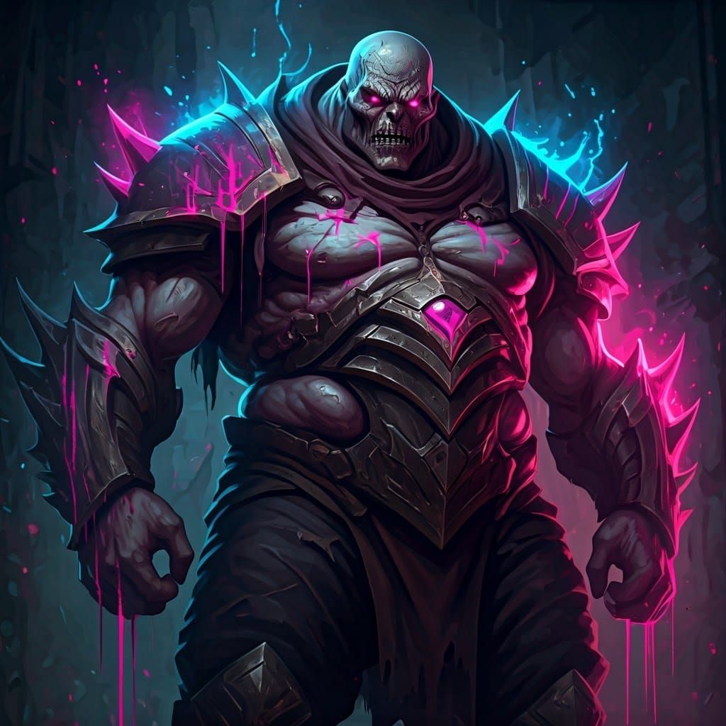 Monstrous Graffiti Creature in Gothic Urban Style