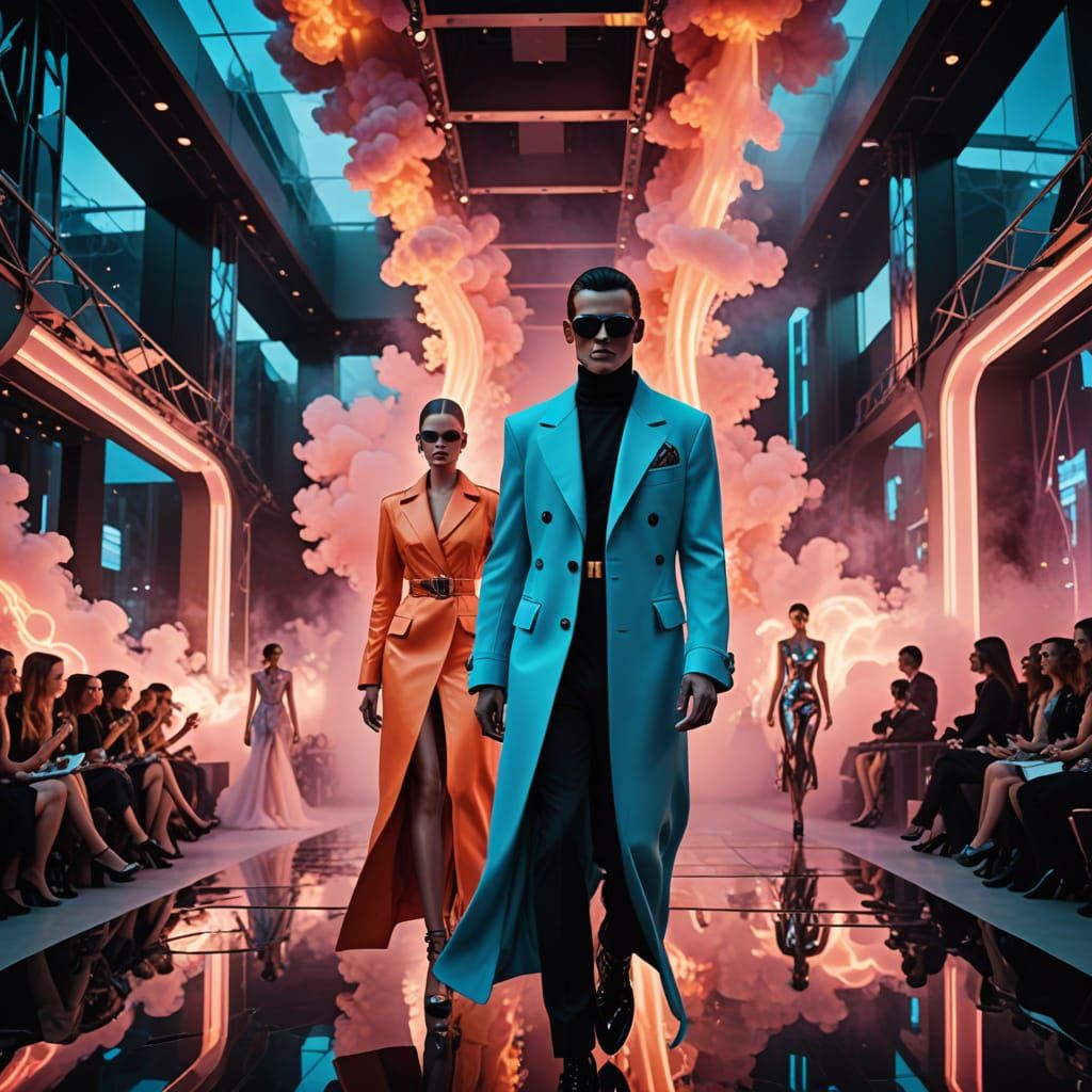Haute Couture in Futuristic Cityscapes
