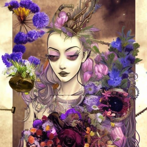 Flowers Transform into Great Wall: Steampunk Fantasy