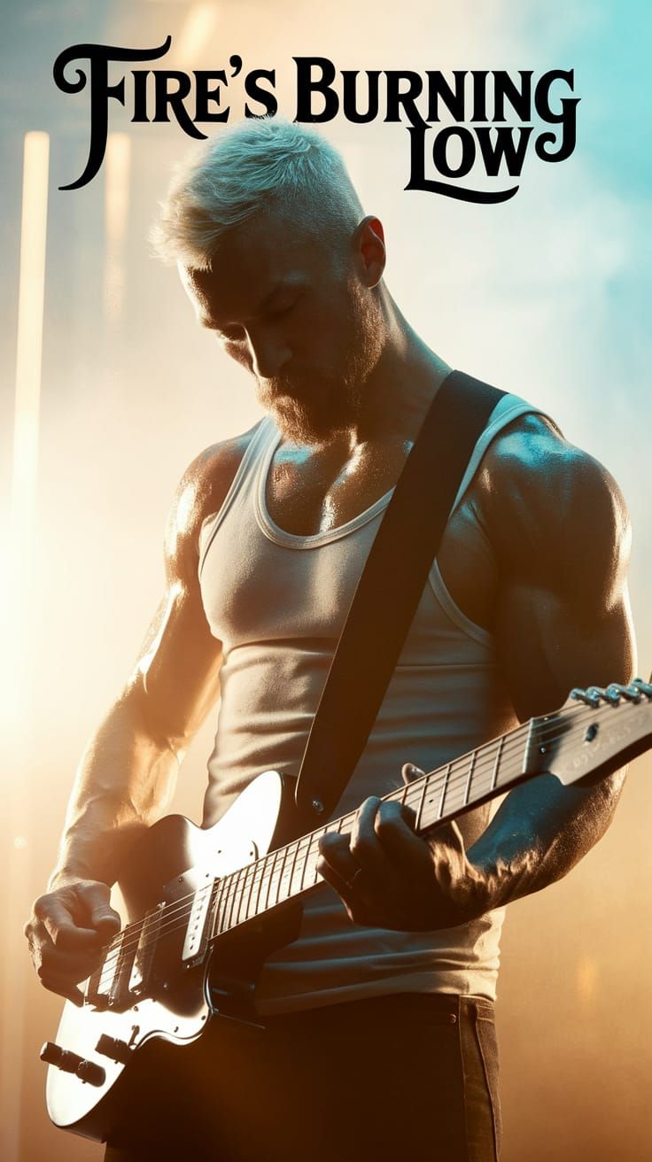 Jason Momoa Plays Electric Slide Guitar in a Warmly Lit Scen...