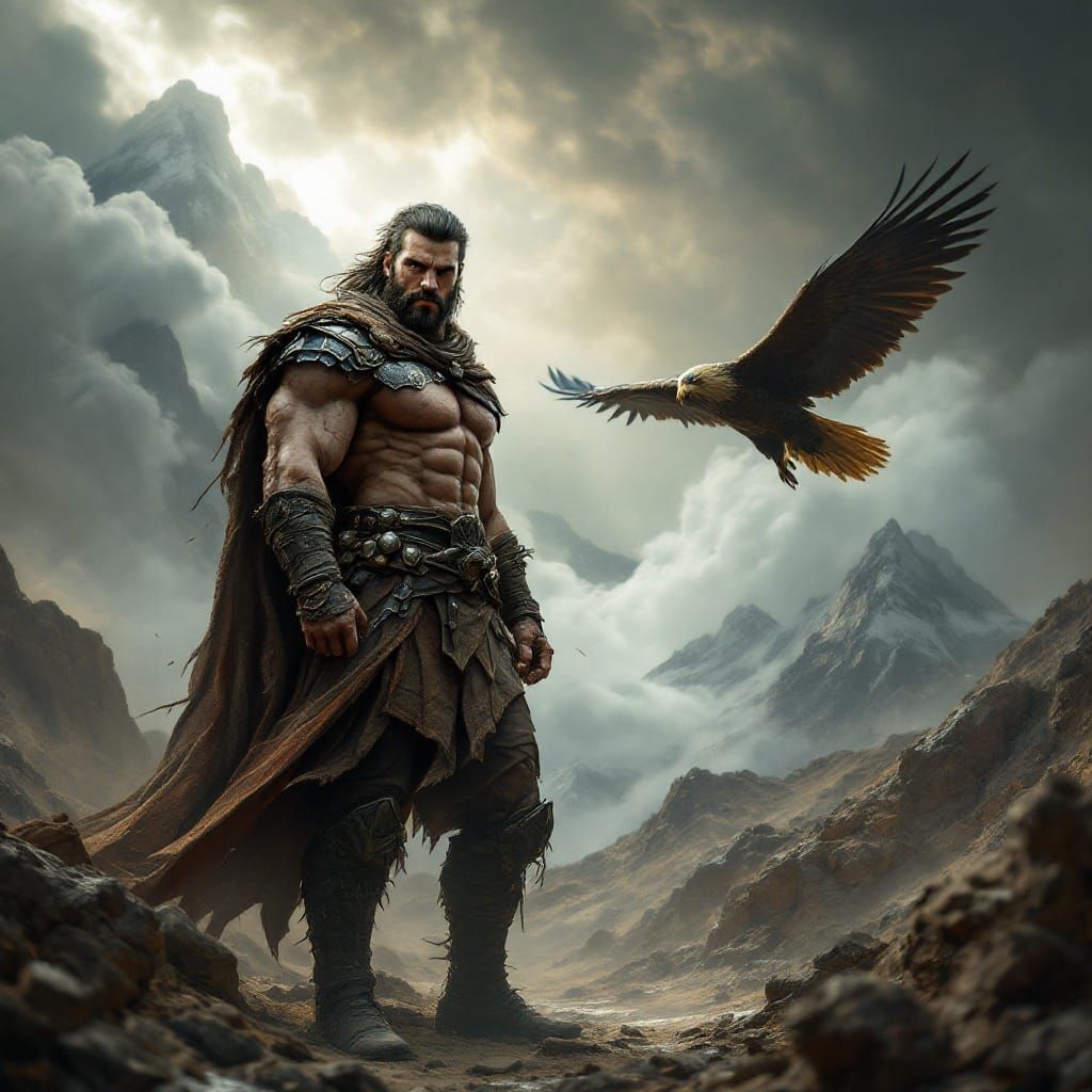 Fearless Warrior on Rugged Earth