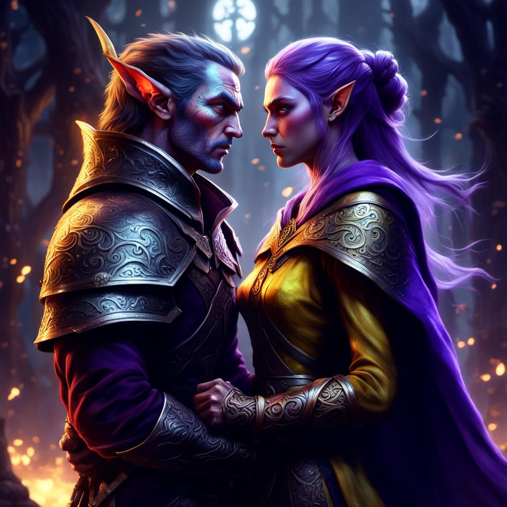 Elves Sharing Anger: Dark Fantasy Concept Art
