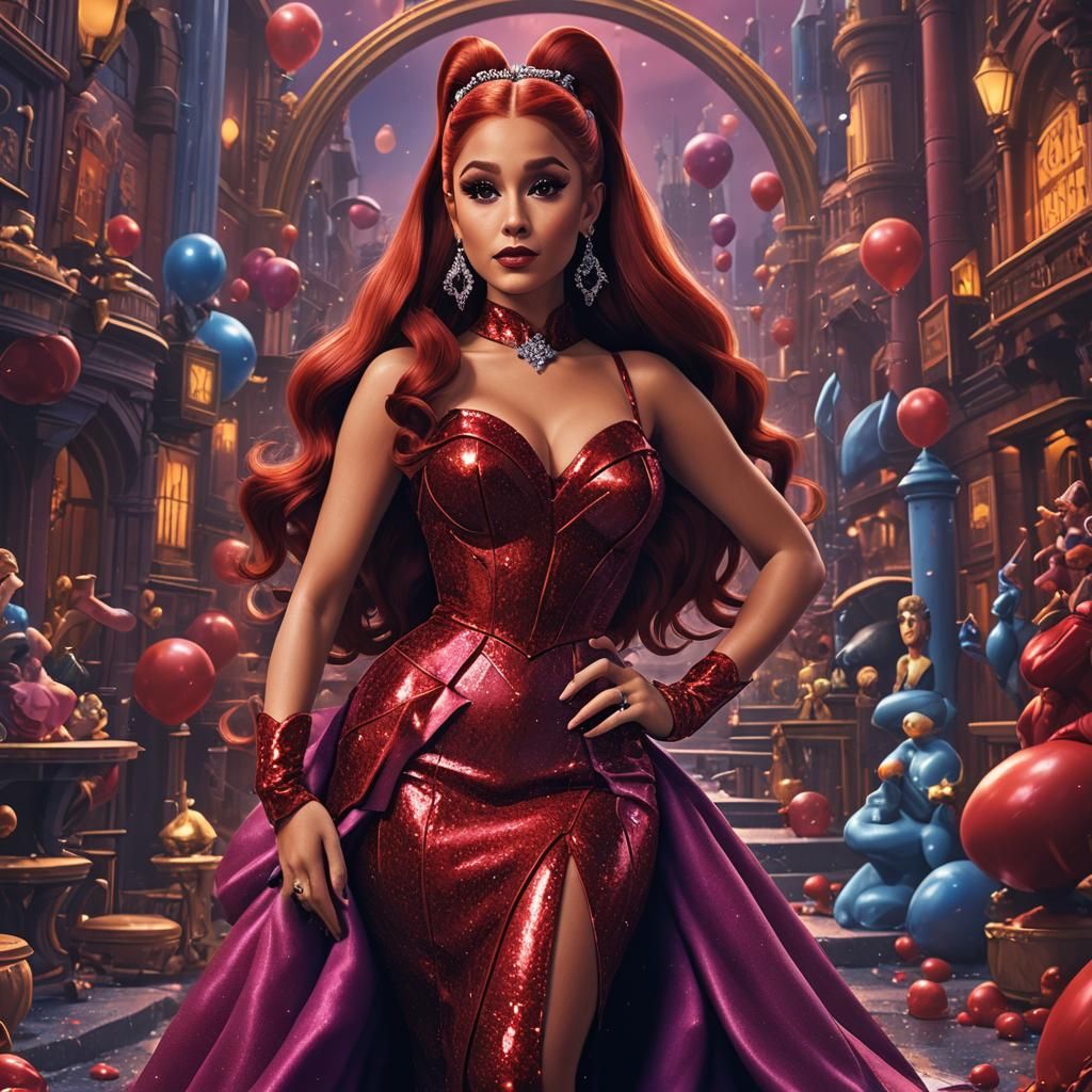 Ariana Grande as Jessica Rabbit Digital Art