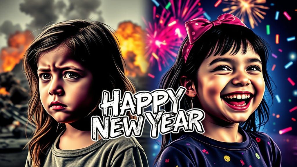 Happy New Year: Contrasting Worlds in Gritty Realism