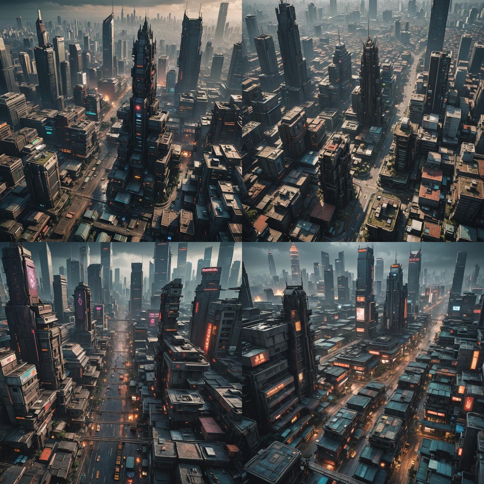 Cyberpunk Cityscape of Jakarta in Detailed Digital Art