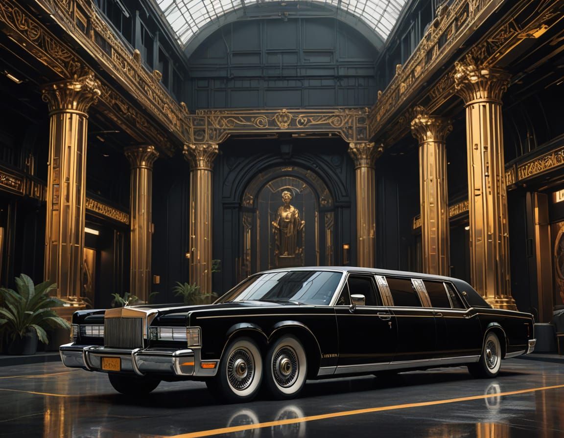 Luxury Hybrid Limousine in Opulent Art-Deco Style
