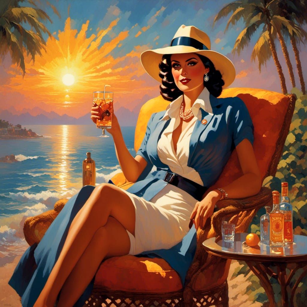 Stylish Woman with Fedora in Gatsby Style