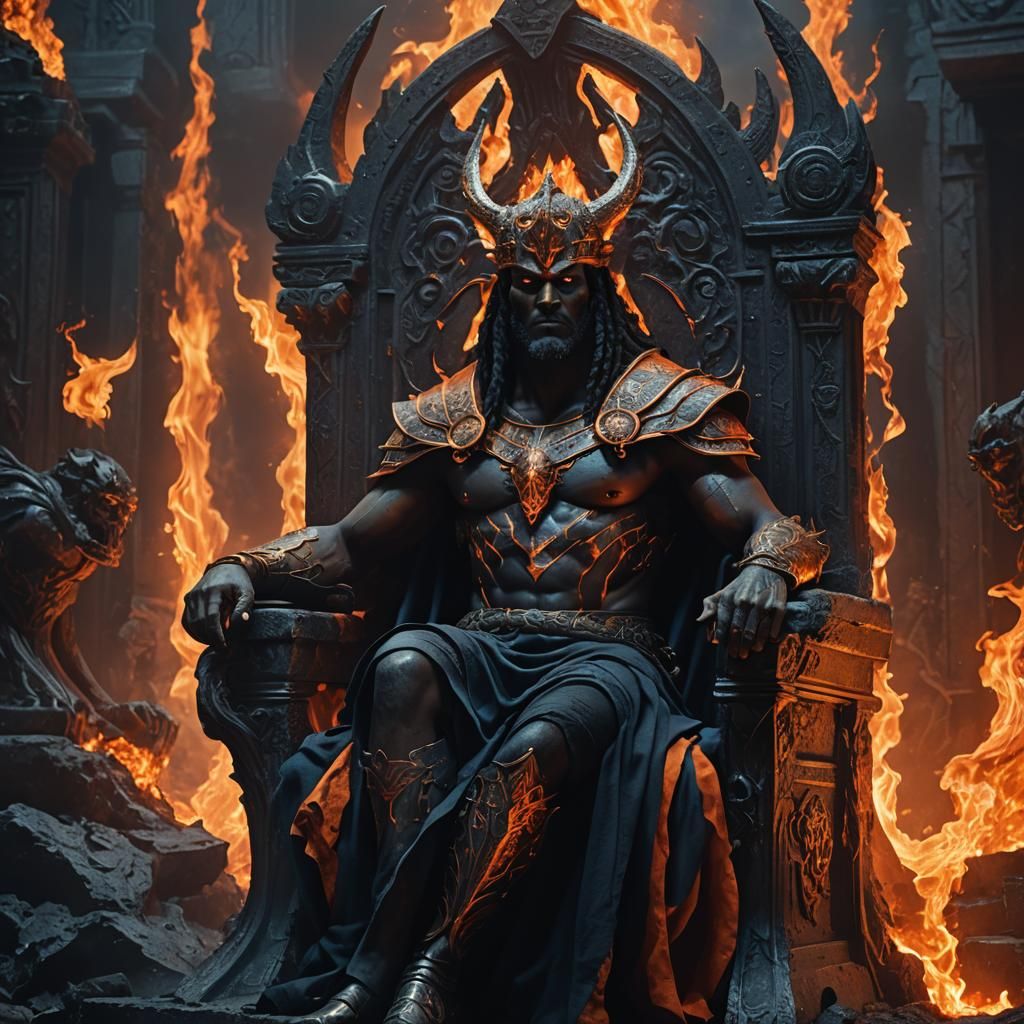 Hades Portrait: Dark Fantasy God of the Underworld