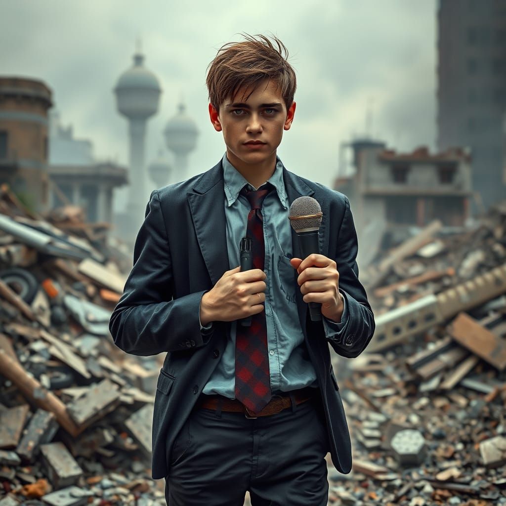 A young press reporter