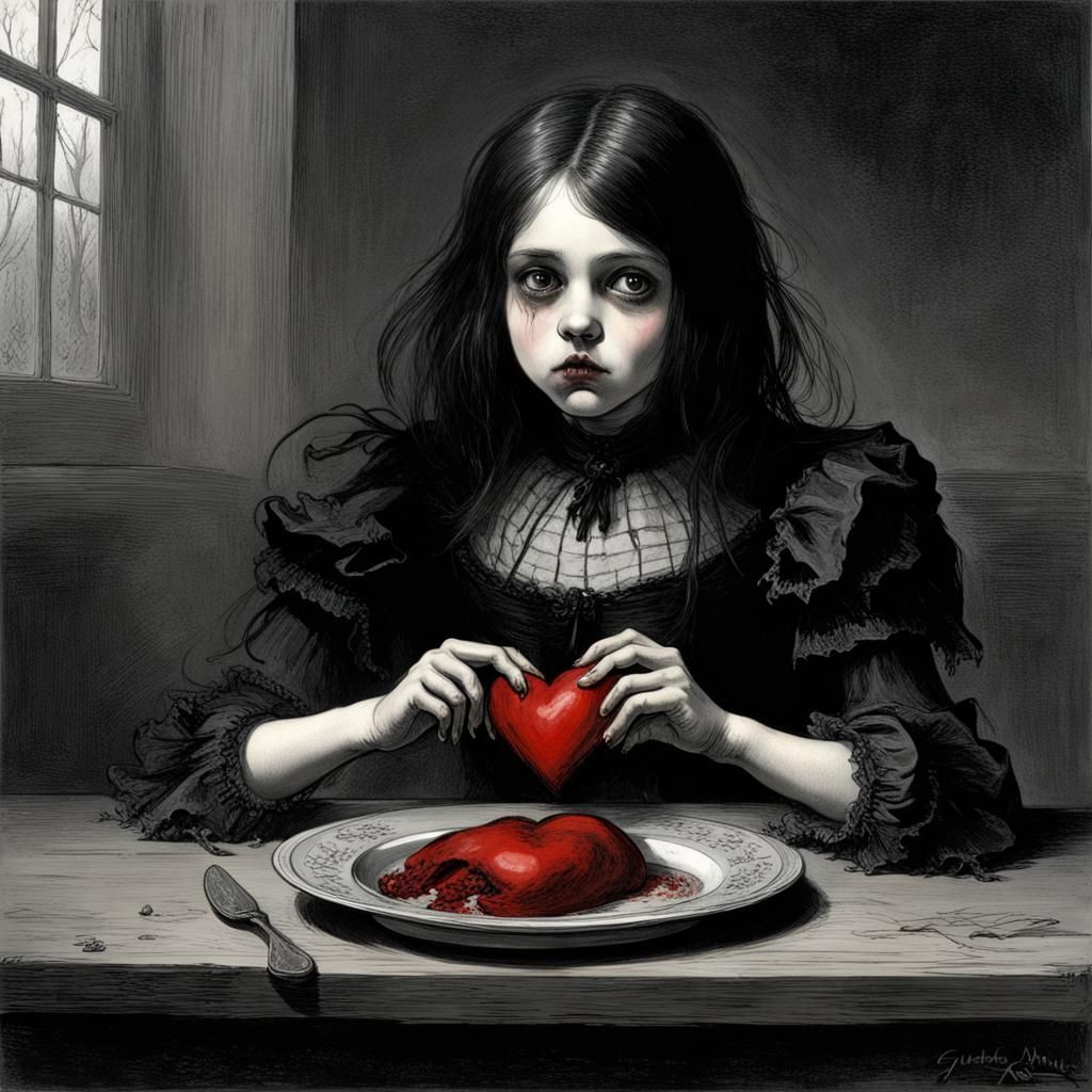 Gothic Horror: A Heart-Eating Goth Girl