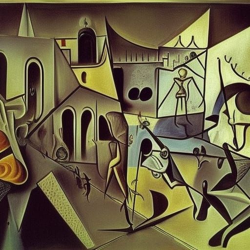 Totentanz in Gaza: Surreal Fantasy Art