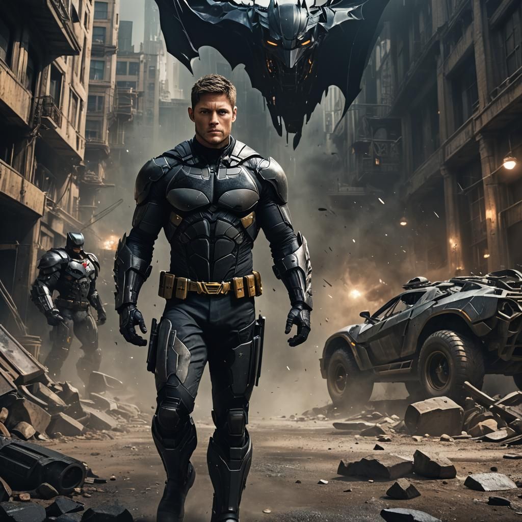 Armored Batman in Batcave: Unreal Engine 5 Art