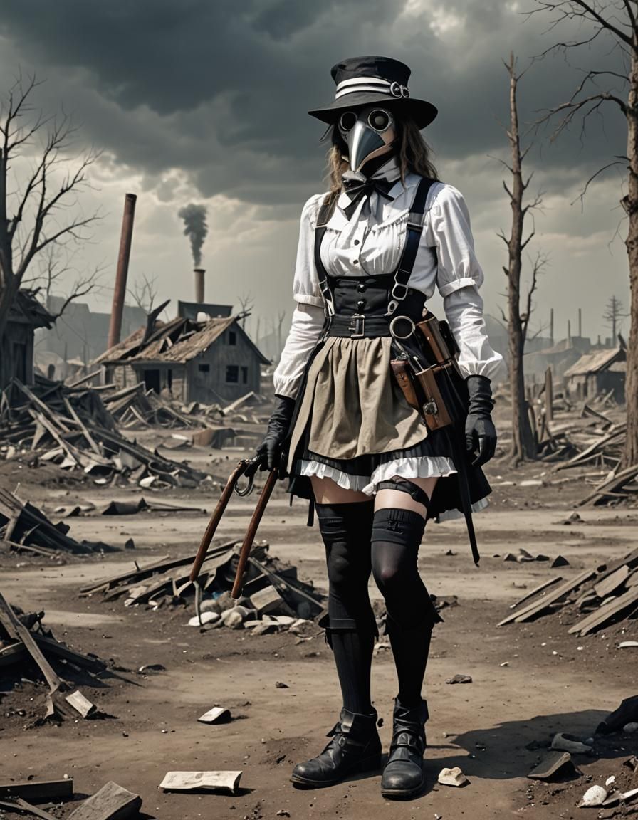 Plague Doctor in Naughty Nurse Uniform