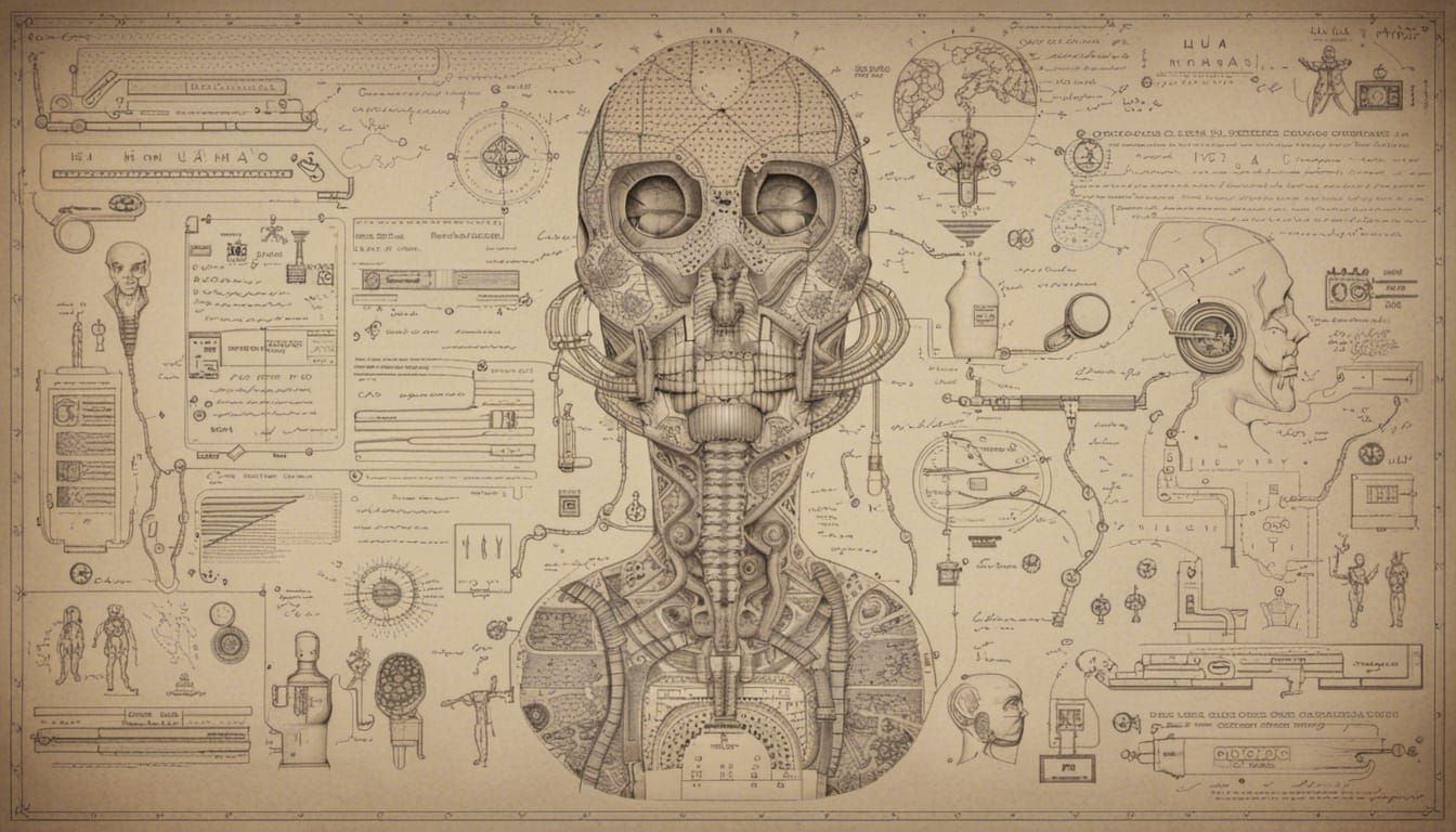 Technical Blueprint Drawing: Project H.U.M.A.N.