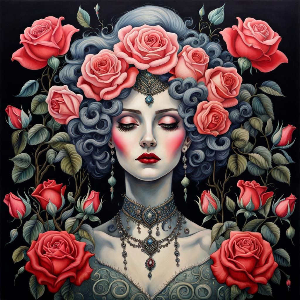 Gothic Roses and Gallows in Entangled Aetherpunk Style