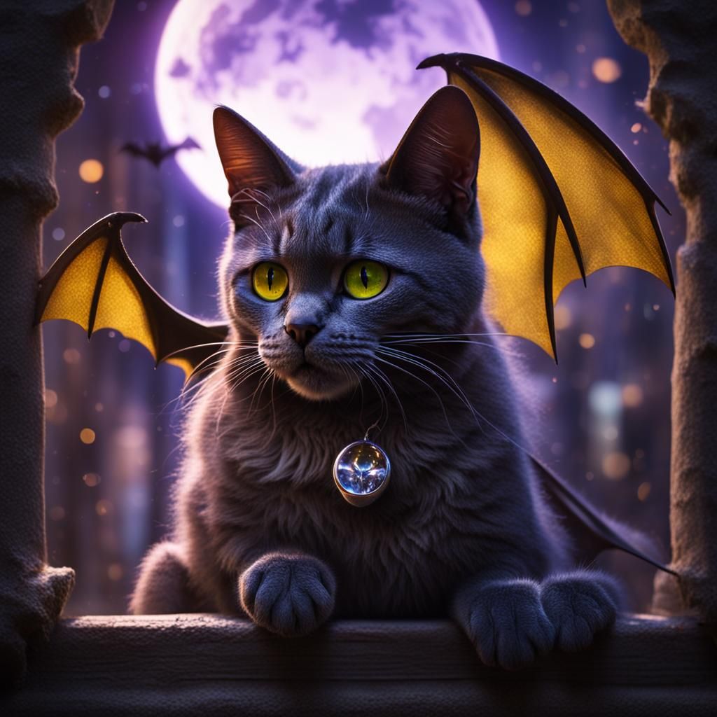 Cat Bat: Professional Photography with Bokeh