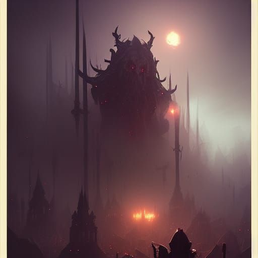 Scary Dark Fantasy Concept Art in 8K