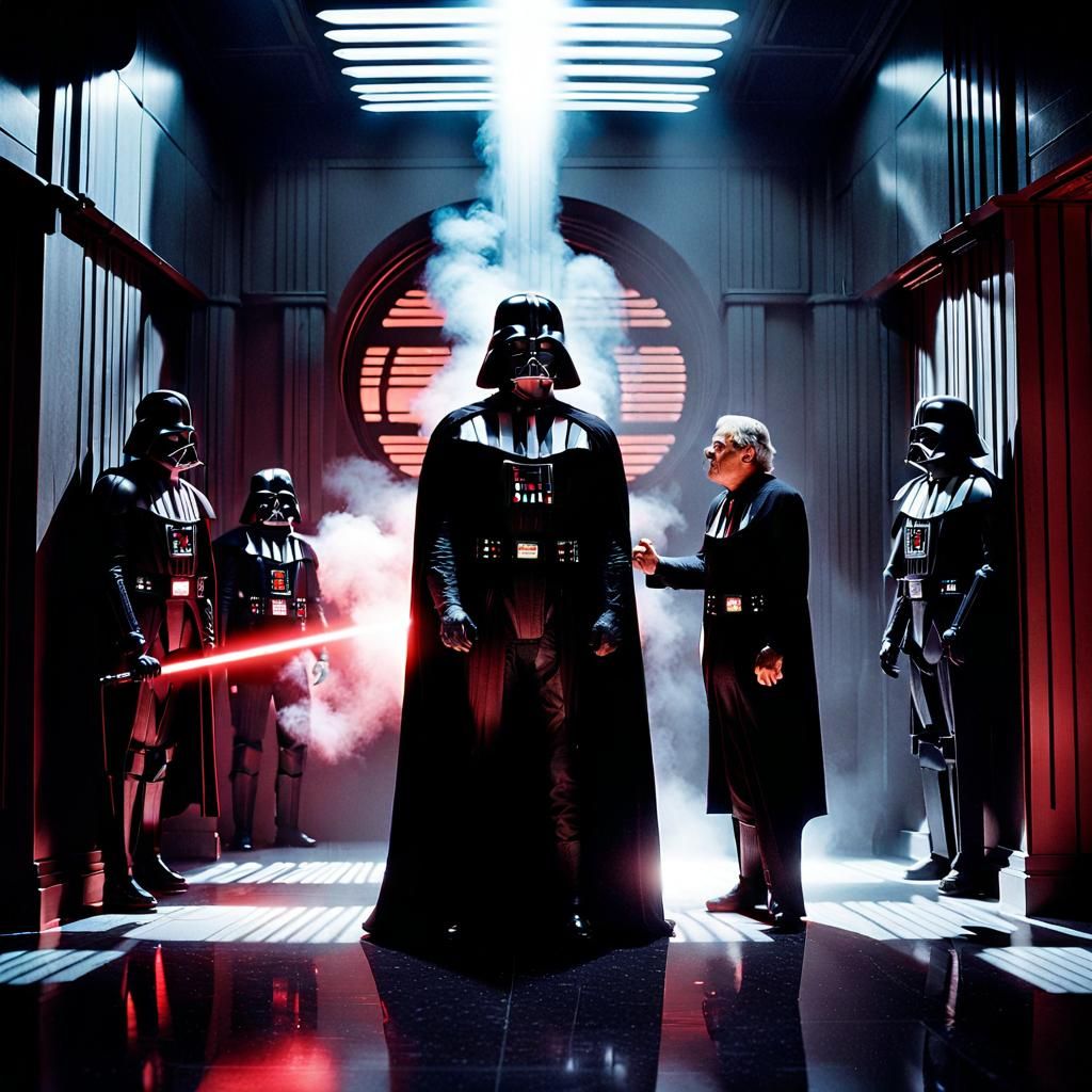 Intense Film Noir Scene with Legendary Villain