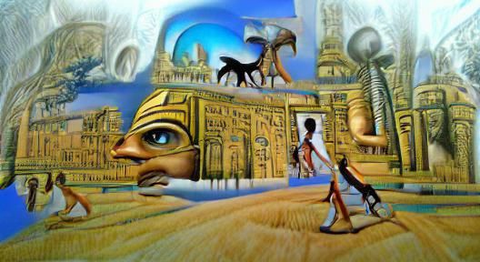 Surreal Stroll Through Ancient Egypt in Fantasy Style