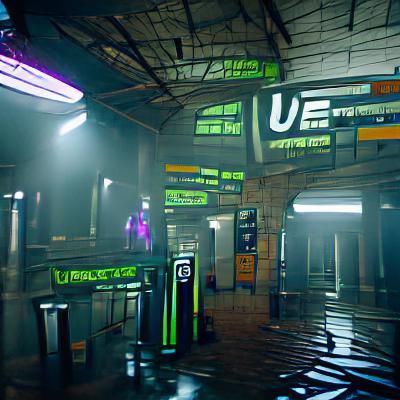 Cyberpunk Train Station in Unreal Engine