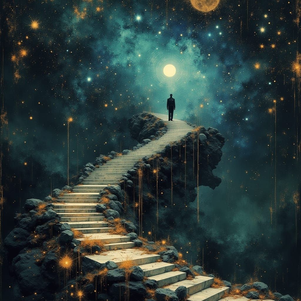 A hysterically laughing moon-eyed mannequi...