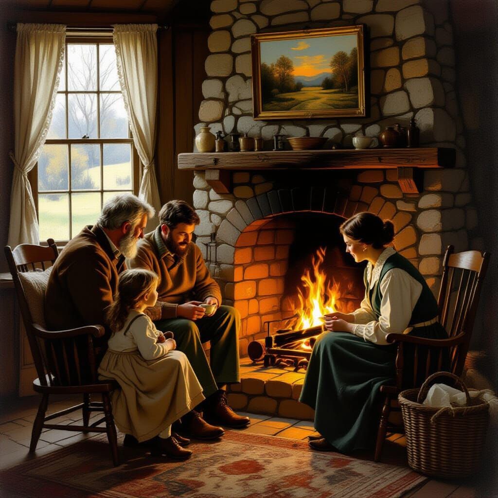 Family Storytelling: A Vintage Home Scene