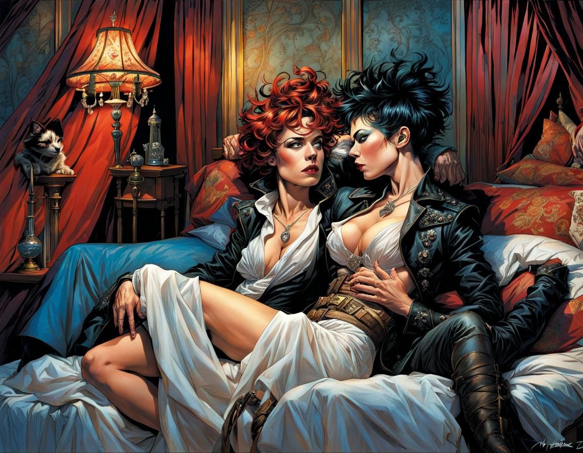 Comic Book Portrait Session after Kaluta, Doran