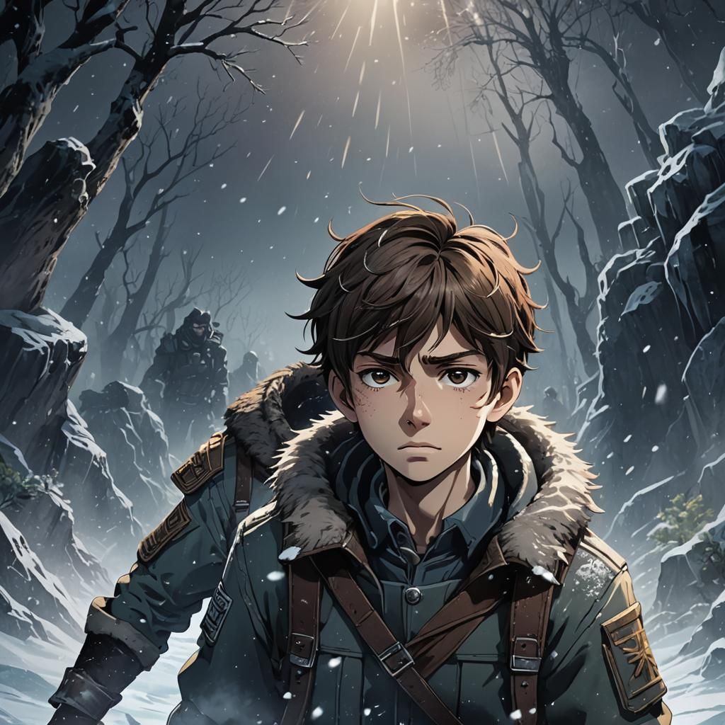 Icy Manga: Boy in Ice Age Combat Uniform