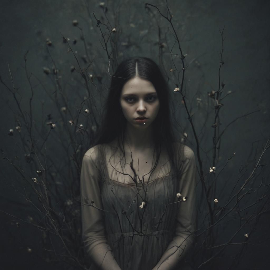 Grimdark Scene in Haunting Style