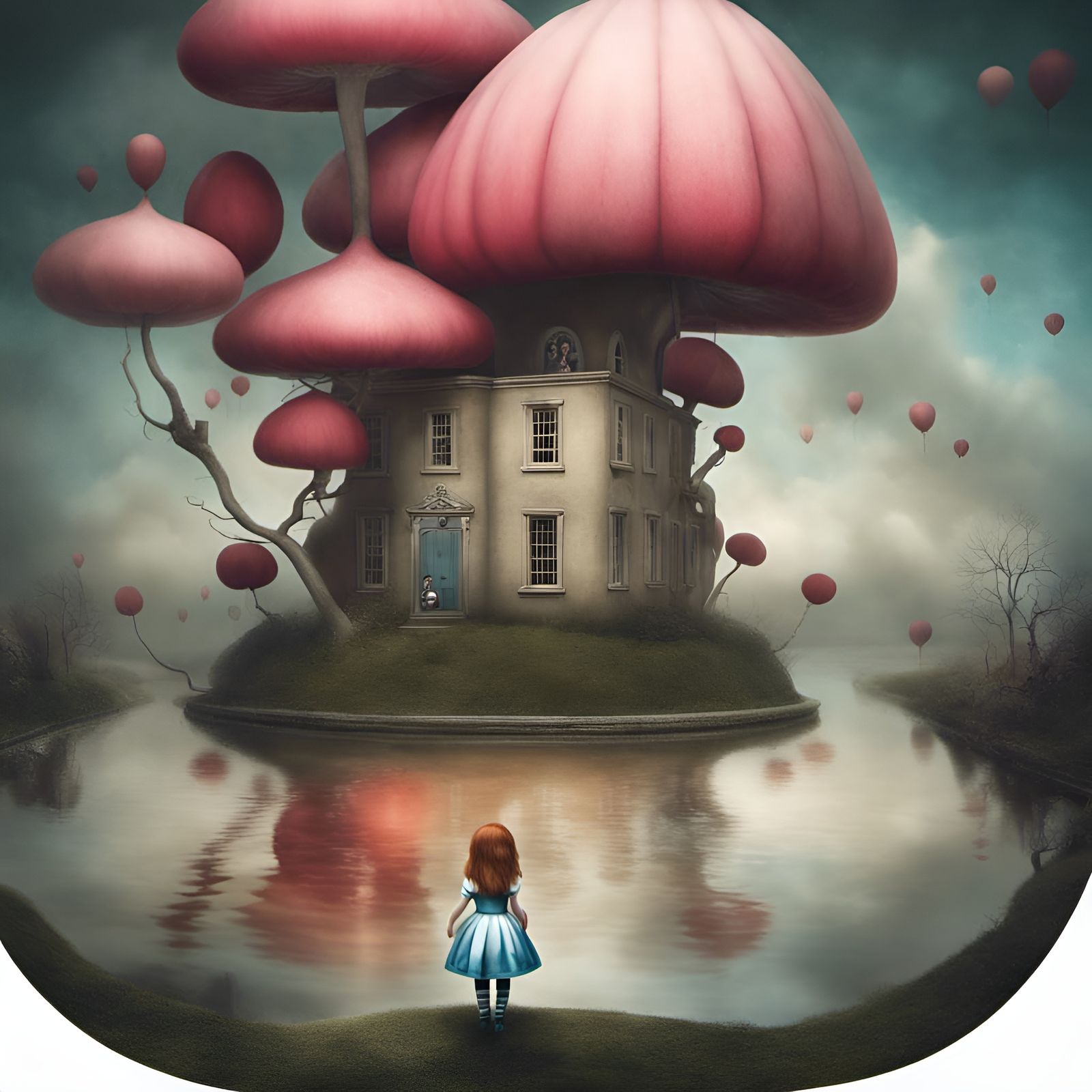 Surreal Alice in Wonderland Gothic Art