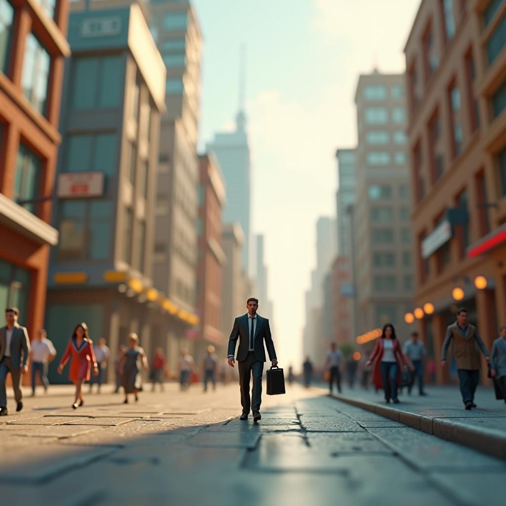 Miniature Office Supply World in 3D Render