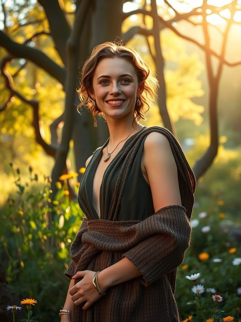 A Bronze Age Beauty Smiles in a Lush Scandinavian Forest
