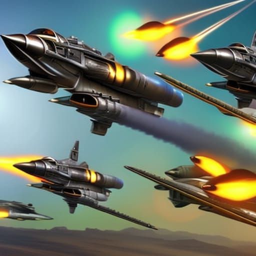 Air battle with UFOs