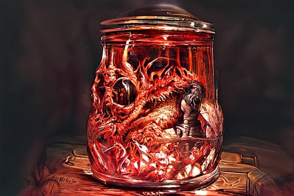 Dragon Face Trapped: Eldritch Horror in a Jar