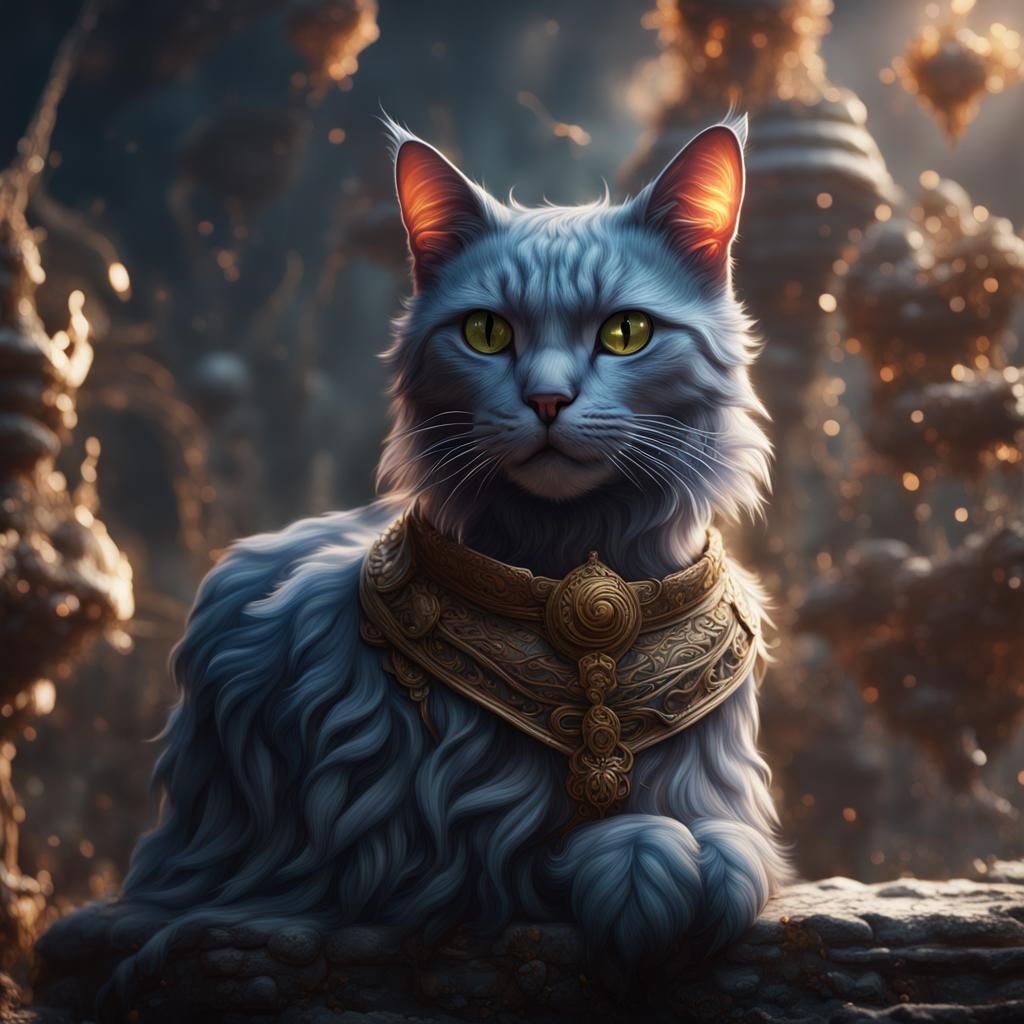 Air Cat: Detailed Fantasy Concept Art