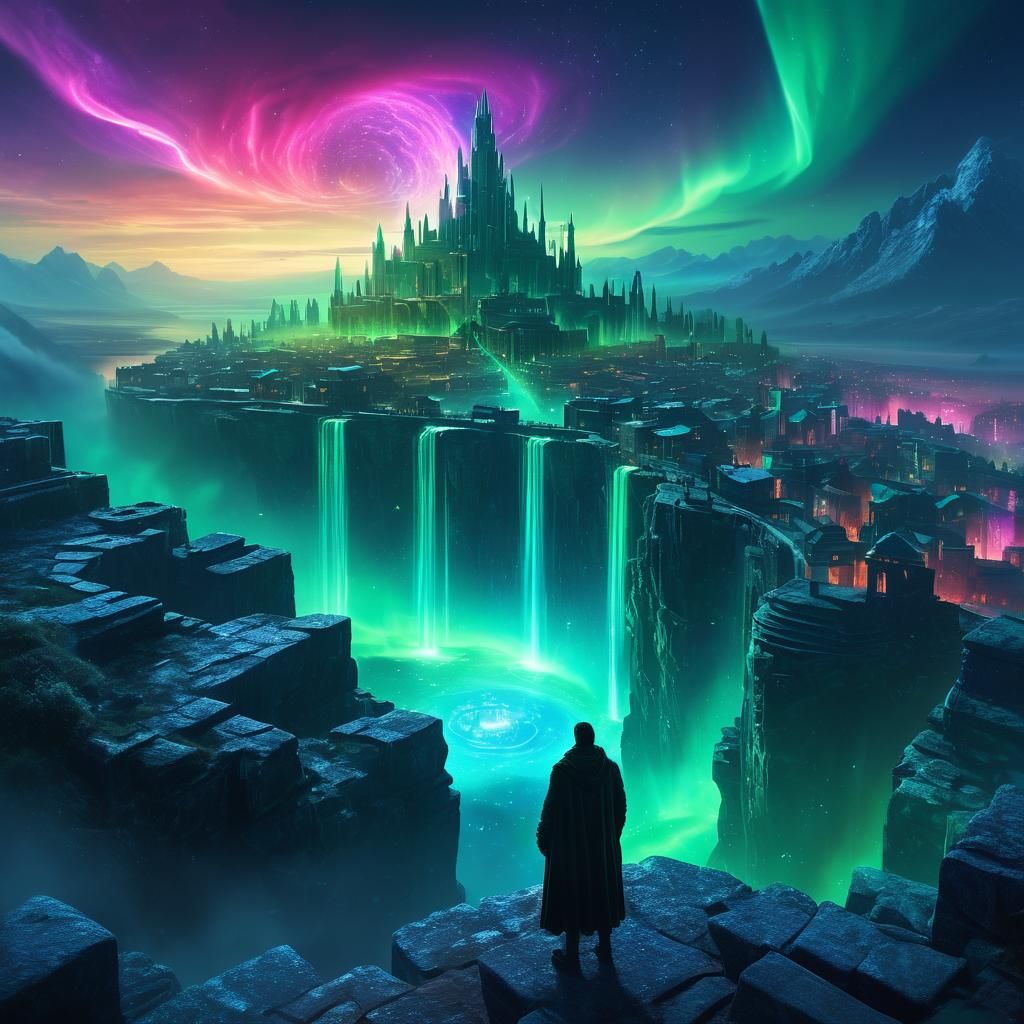 Mystic at Celestial City in Photorealistic Style