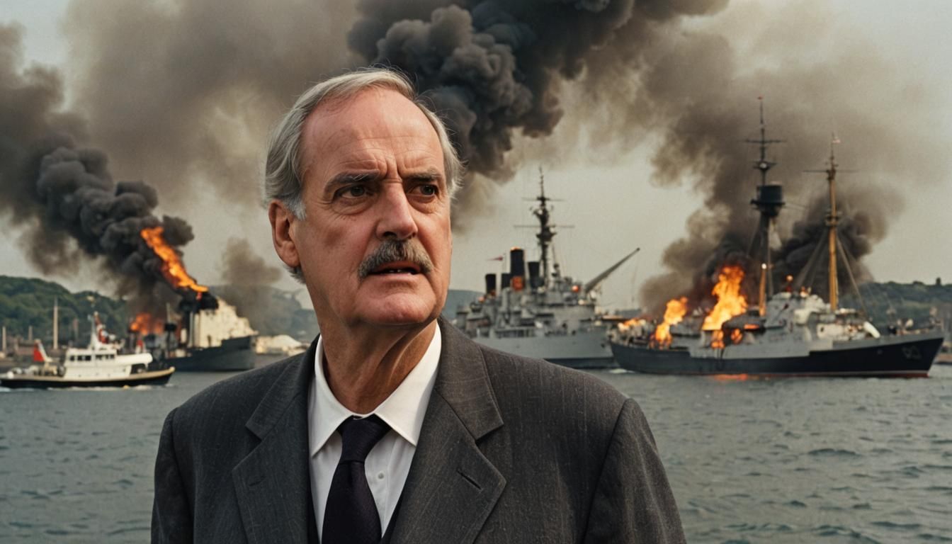 John Cleese and Burning Ship: Monty Python Scene