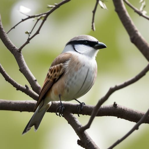 Common Shrike Perched on Branch Nature Photography