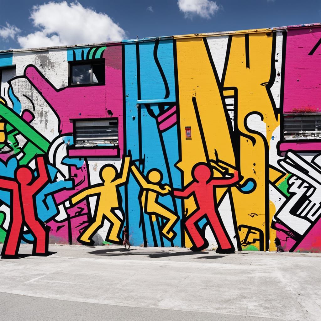 Vibrant City Dancers in Pop Art Style